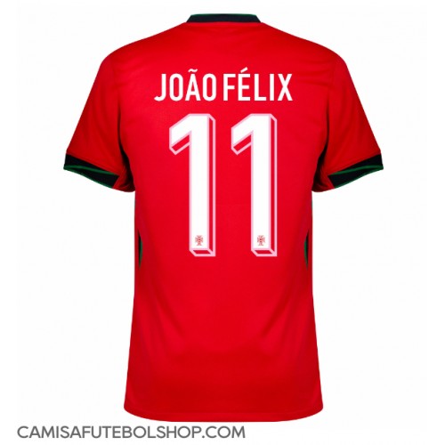 Camisa de time de futebol Portugal Joao Felix #11 Replicas 1º Equipamento Europeu 2024 Manga Curta